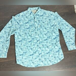 Blue Patterned Men's Shirt